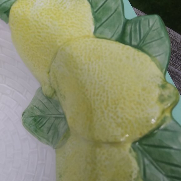 Vintage Fitz and Floyd Fruit Basket Weave Lemon bowl - Picture 12 of 15